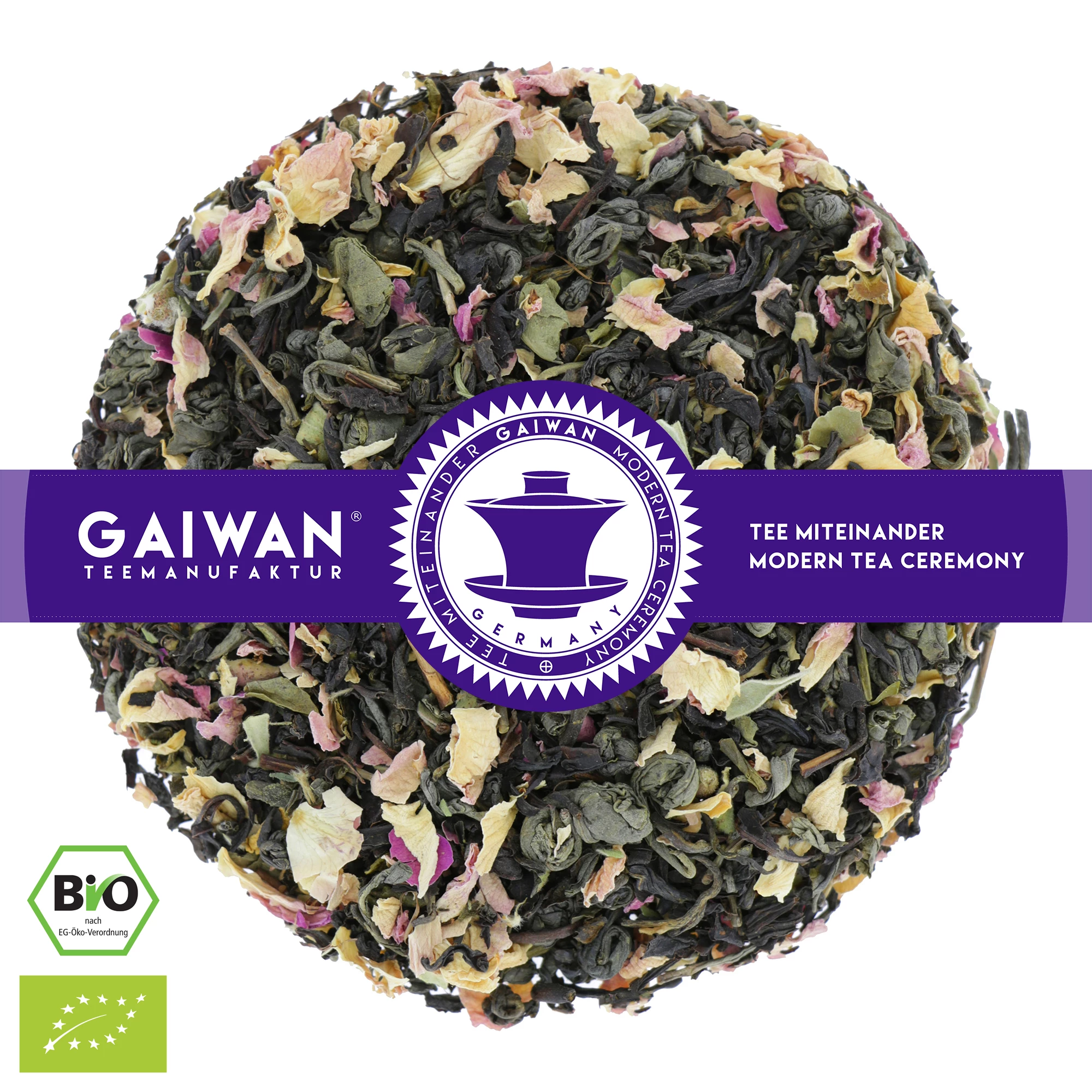 Organic loose leaf black and green tea "Eight Treasures"  - GAIWAN® Tea No. 1158