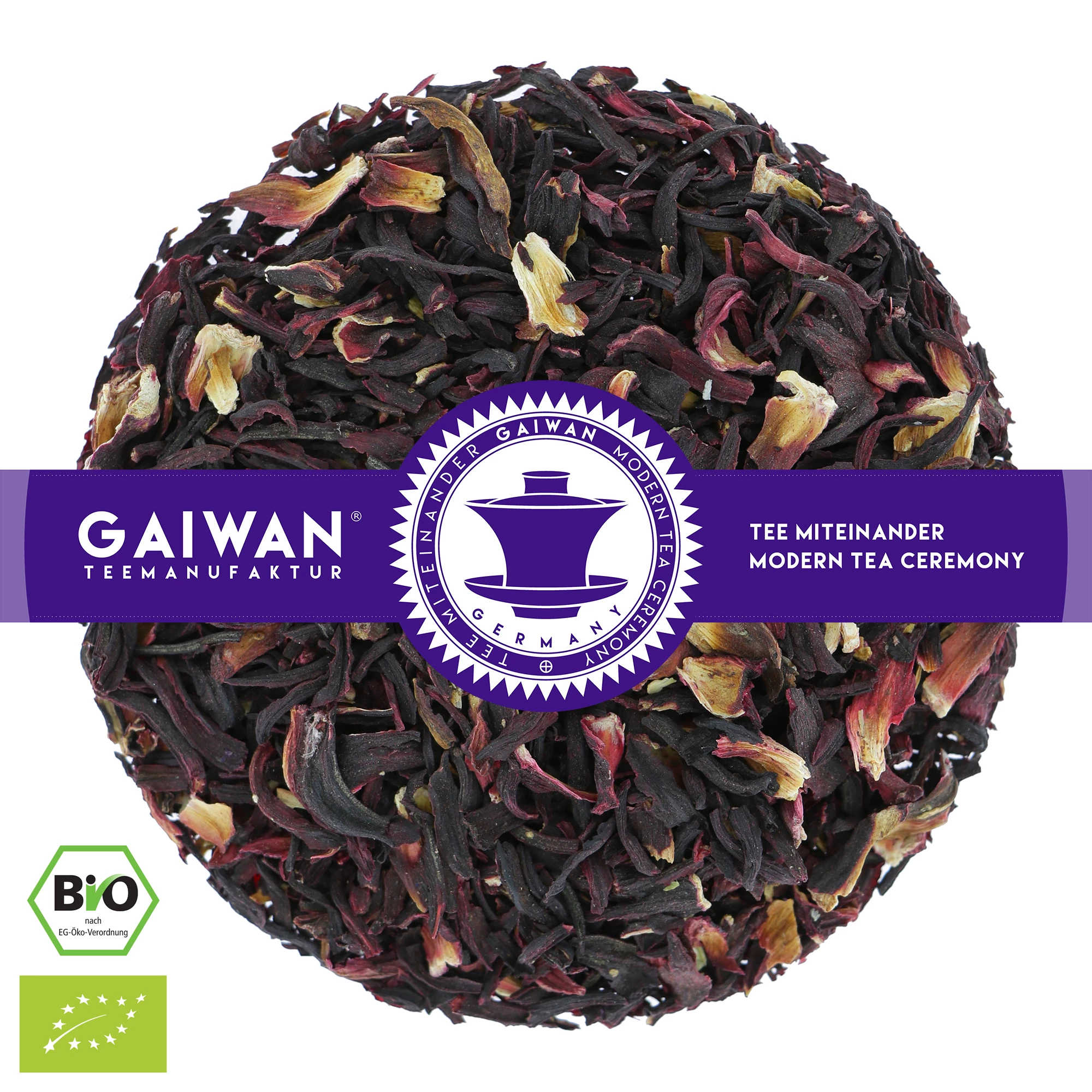 Organic herbal tea loose leaf "Hibiscus (Rose Mallow)"  - GAIWAN® Tea No. 1260